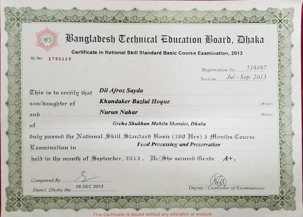 10. .Food Processing & Preservation (BTEB)